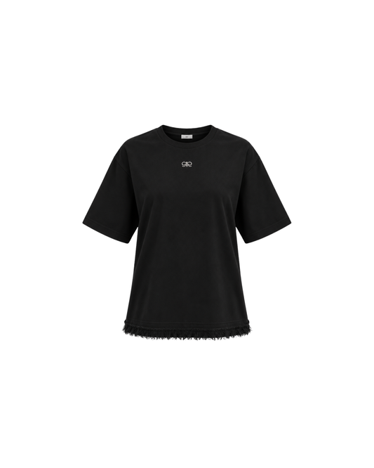 T-shirt Noir Dentelle