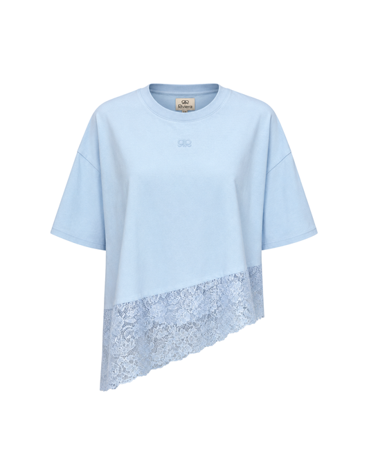 T-shirt Dentelle Asymétrique