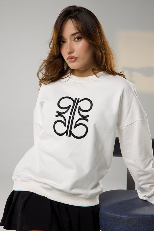 Sweat en Moleton Blanc