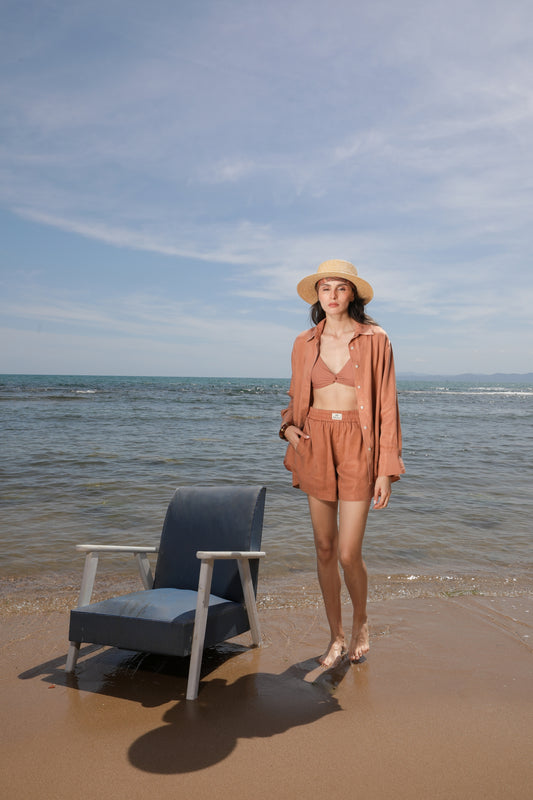 Set Tencel short Pèche