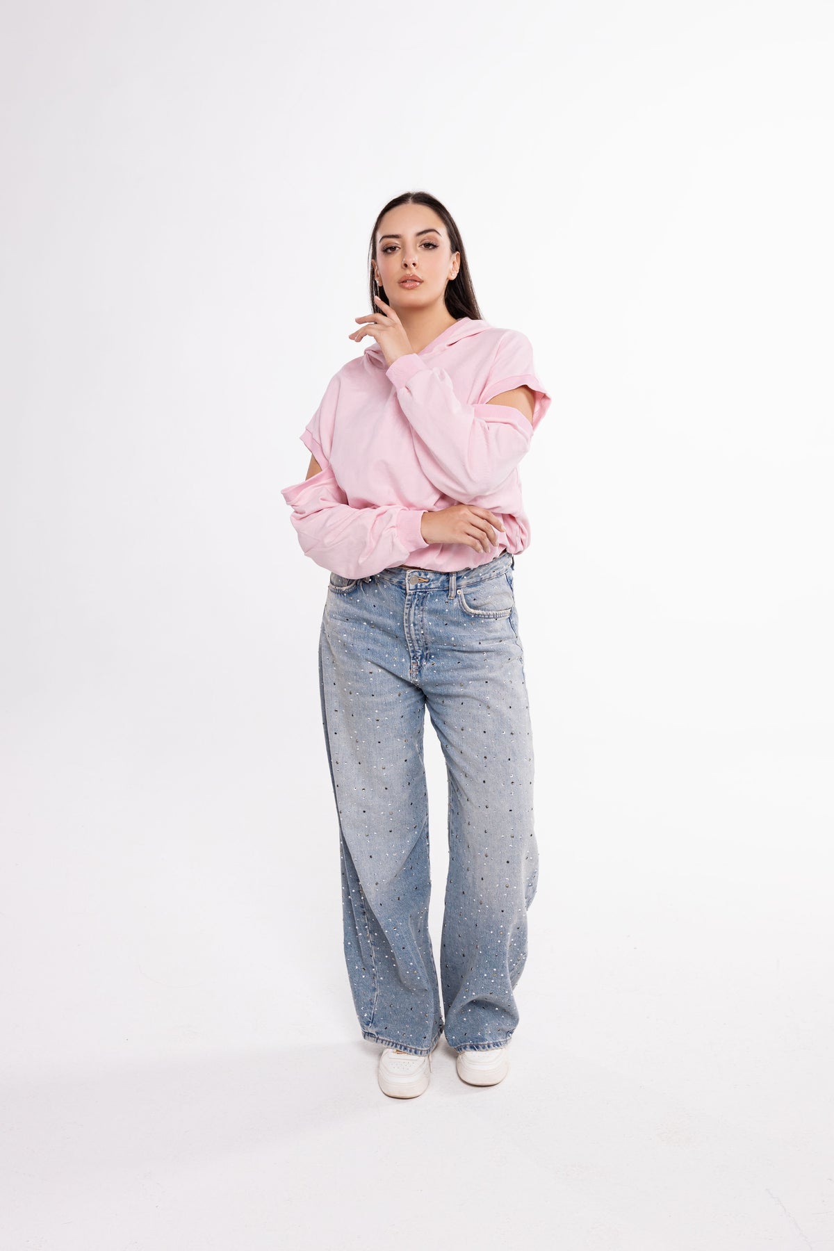 Sweat Shirt court ROSE