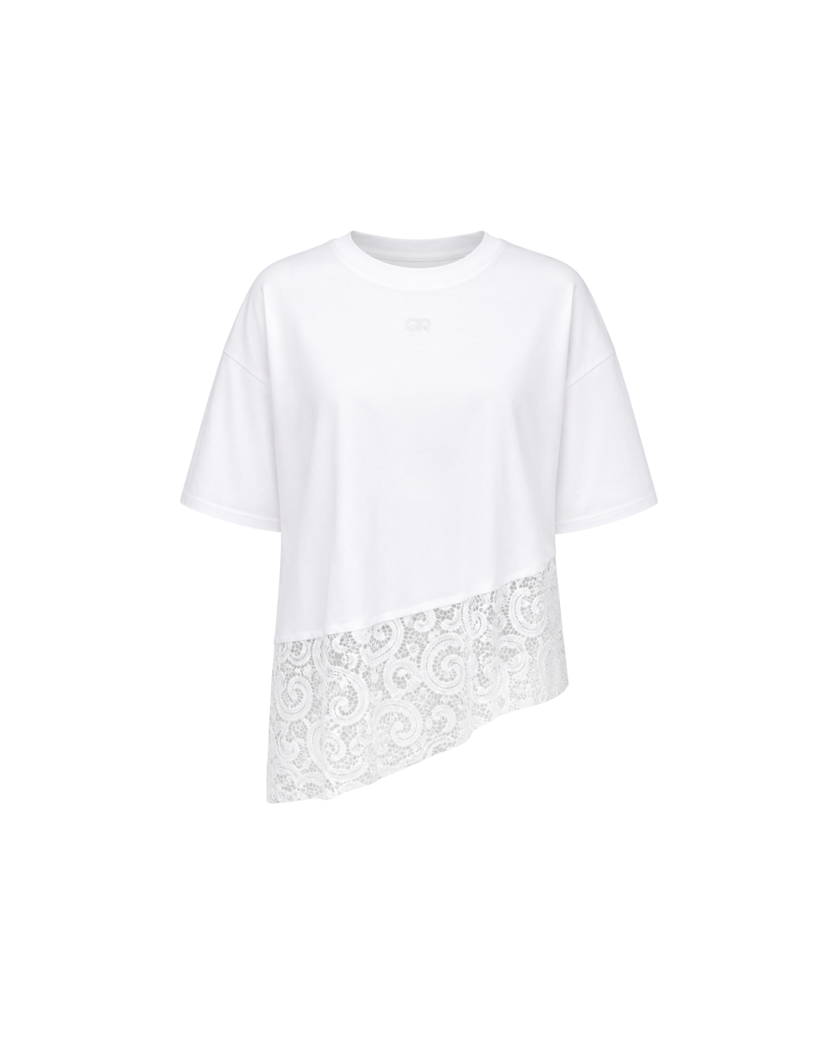 T-shirt Dentelle Asymétrique