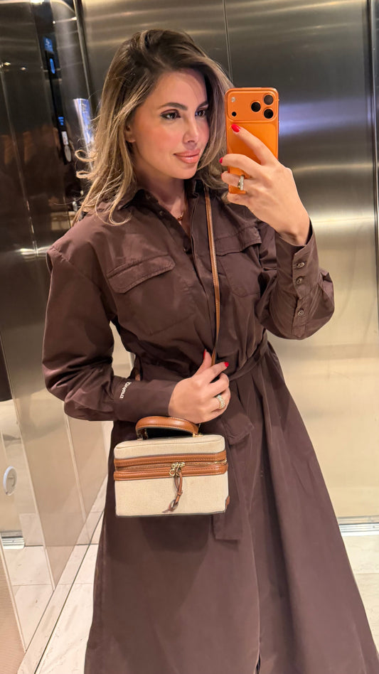 Robe longue Marron