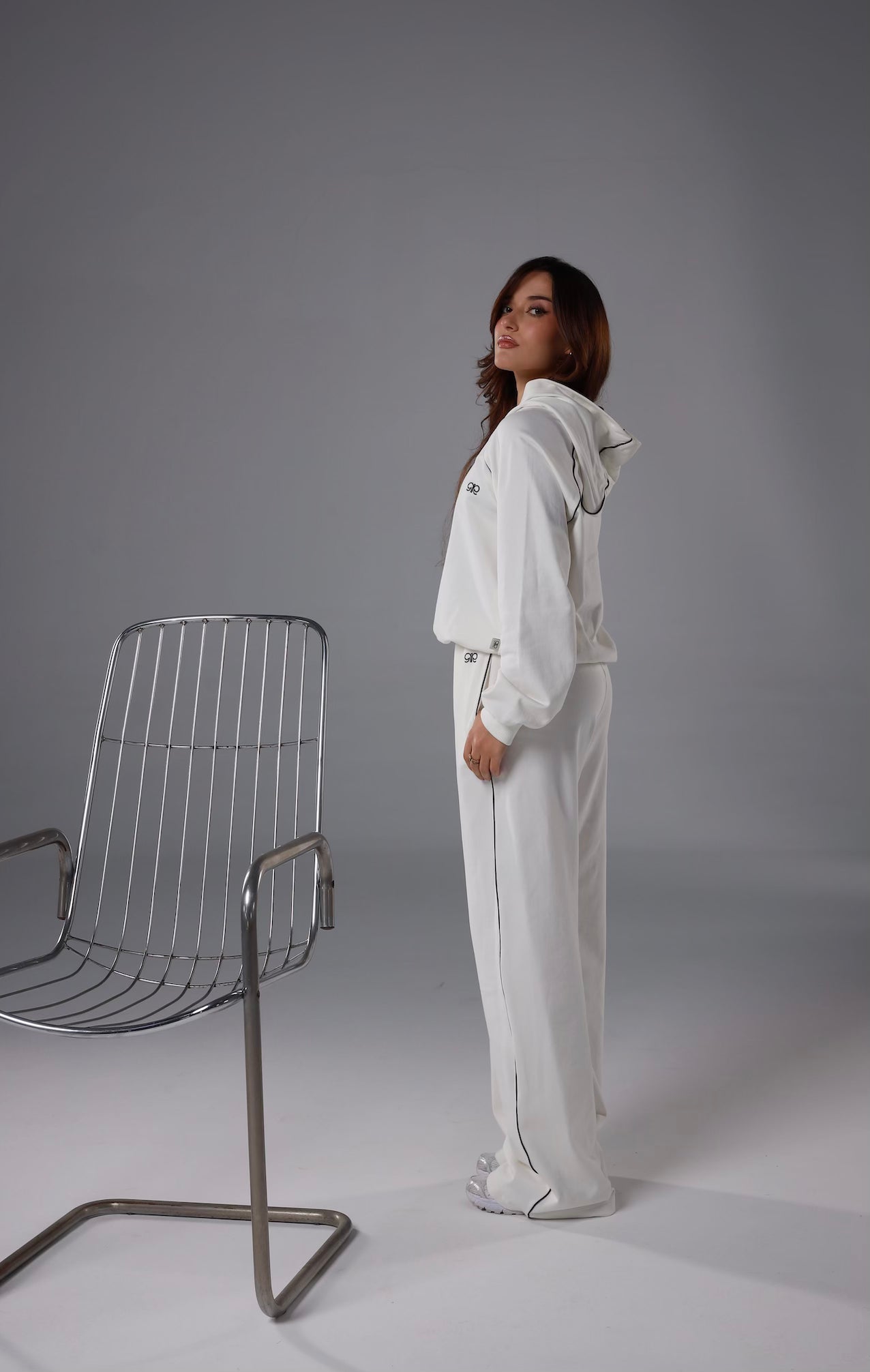 Set en Moleton blanc