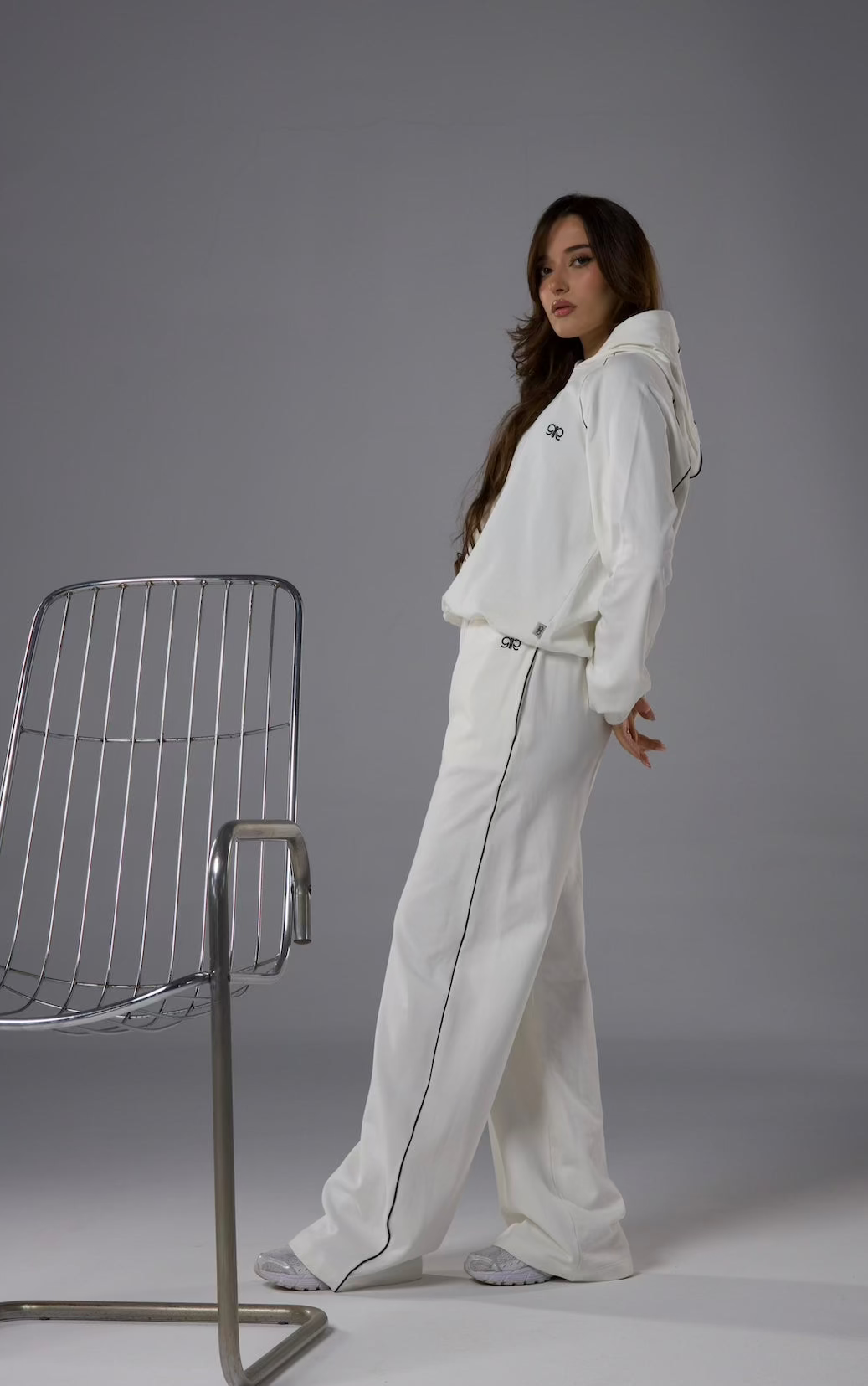 Set en Moleton blanc