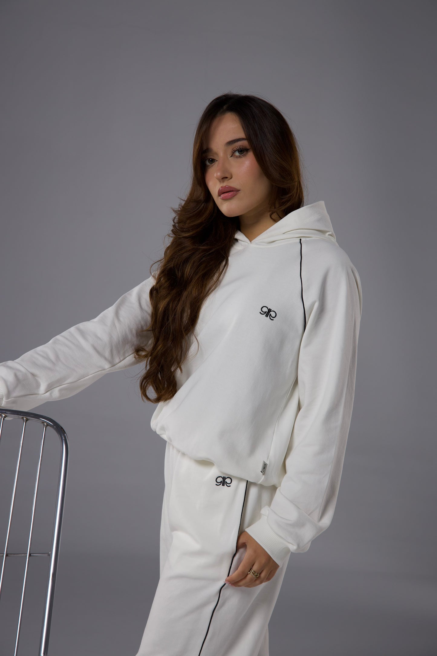 Set en Moleton blanc