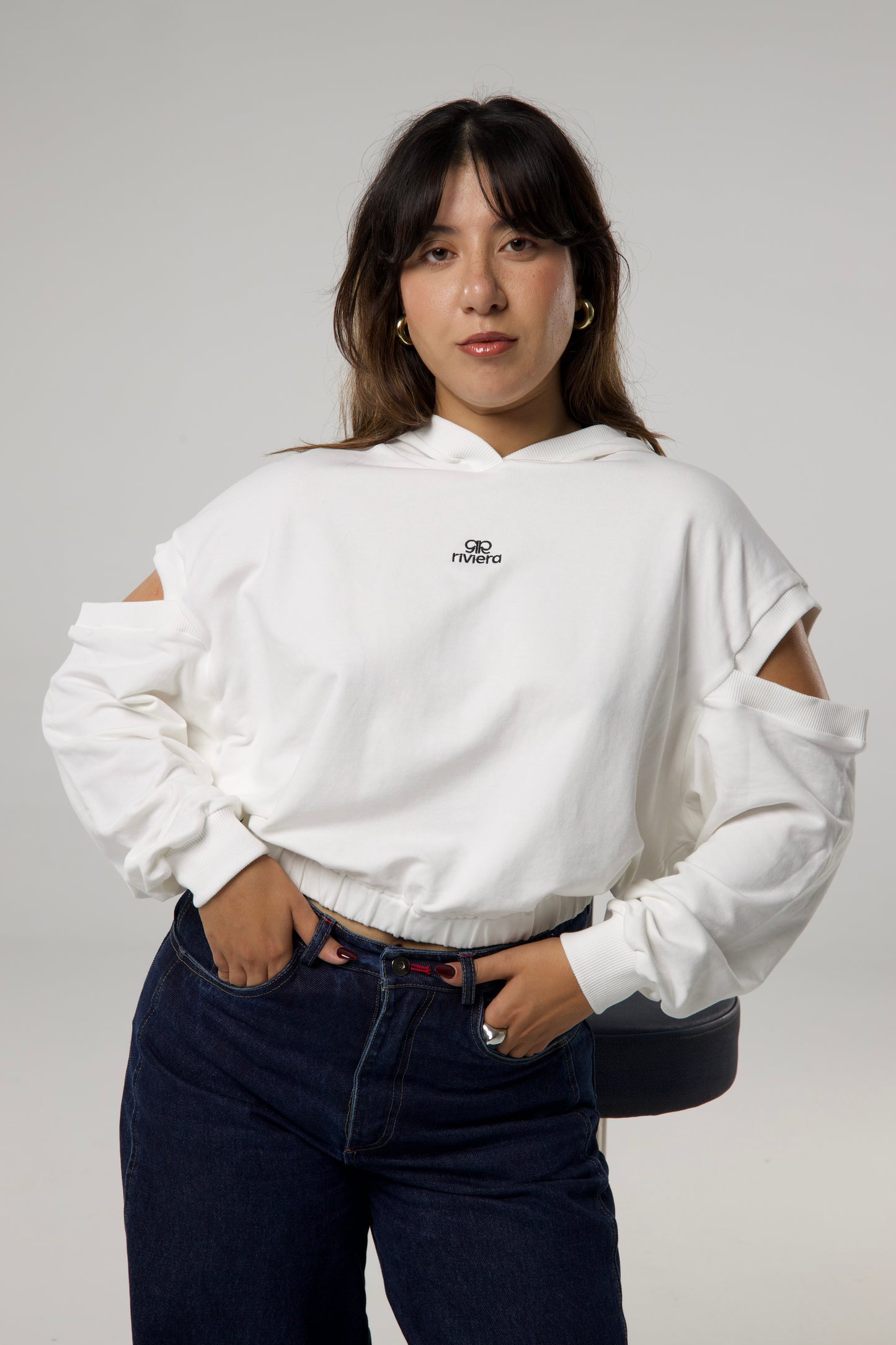 Sweat Shirt Court Blanc