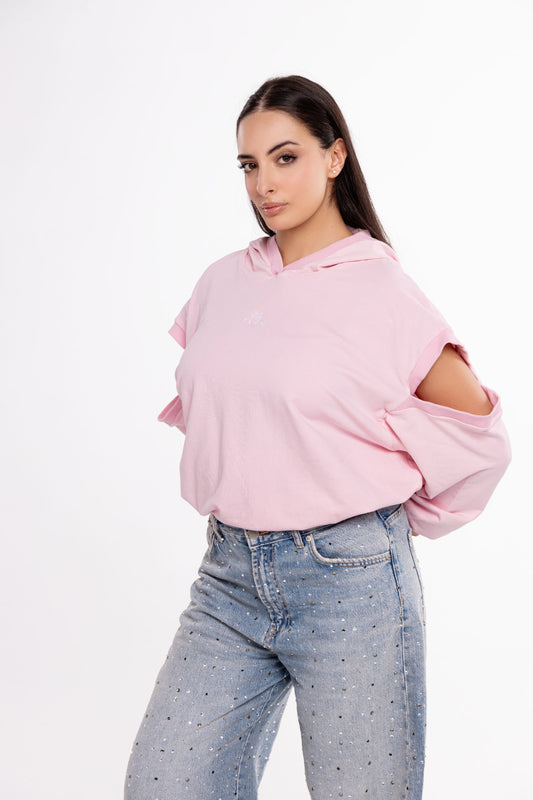 Sweat Shirt court ROSE