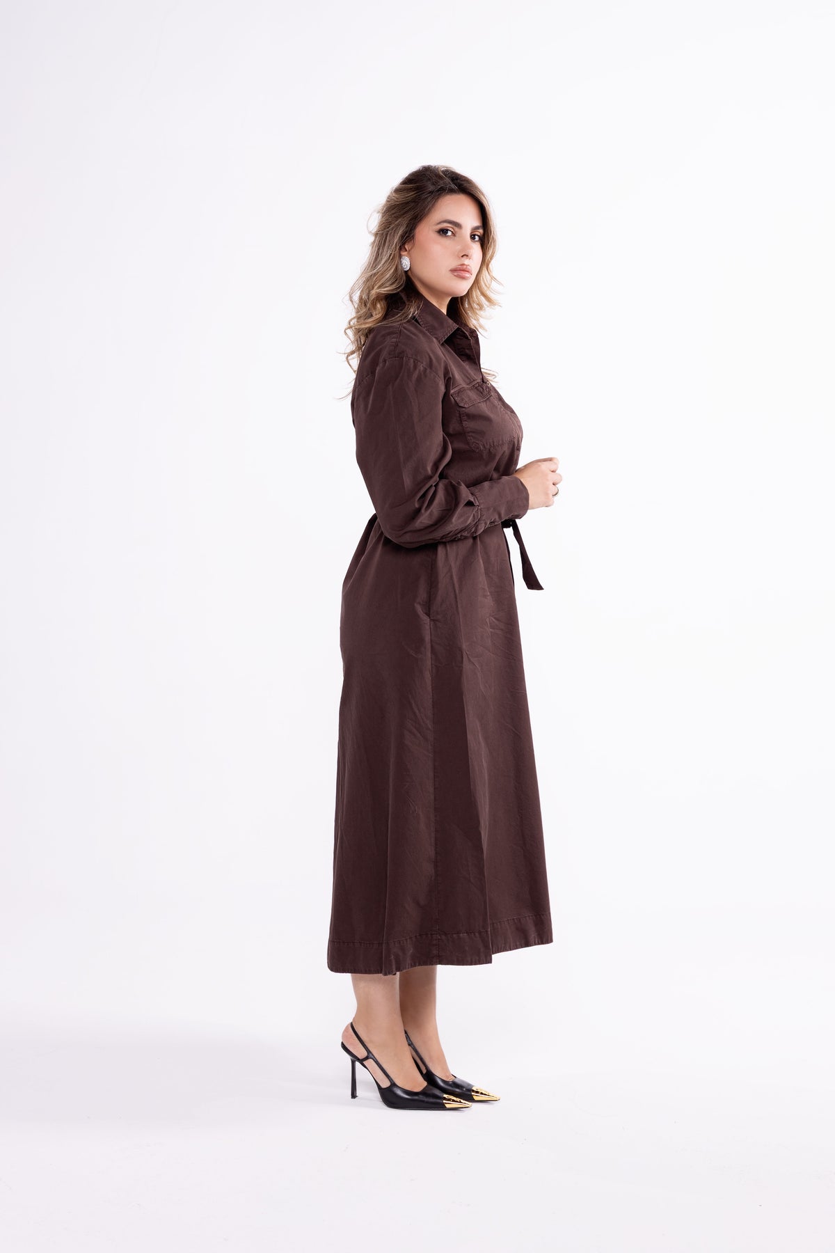 Robe longue Marron